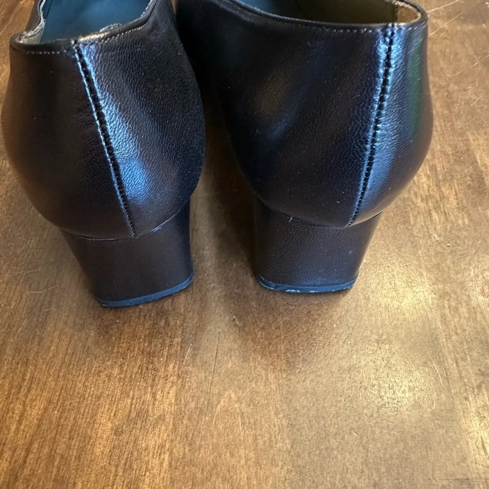 Vtg Yves Saint Laurent Brown‎ Shine Pumps Buckle Leather Size 10 *READ* - Picture 10 of 12